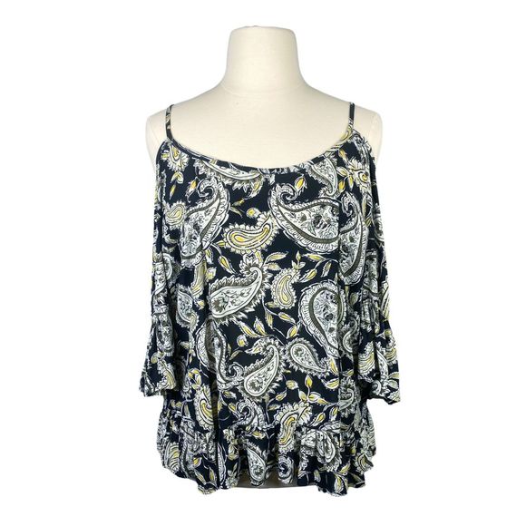 Torrid Floral Cold Shoulder Blouse - Size 2 - Picture 1 of 7